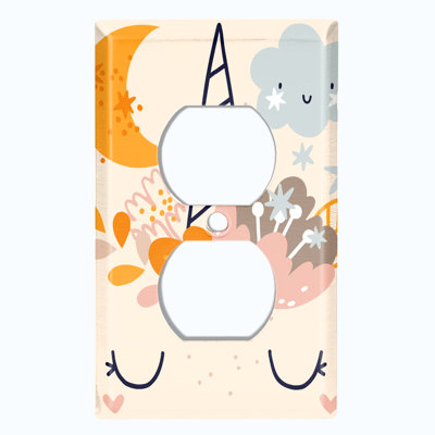 Patterned 1 - Gang Toggle Light Switch Standard Wall Plate