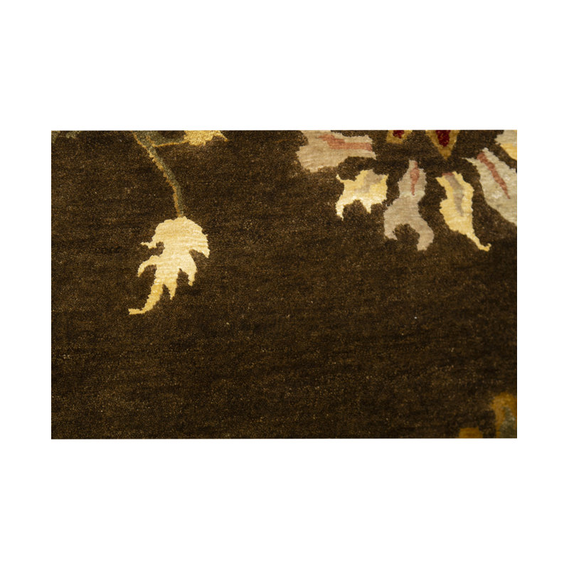 Tapis brun de haute qualité noué à la main