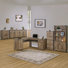 Cobden 5 Piece Writing Desk Office Set with Bookcase