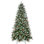 Arbre de Noël 4 pi avec 747 pointes, baies rouges et pommes de pin - Branches PE + PVC enneigées, conception à charnières pour une installation facile, support en métal robuste - Décoration d'arbre de Noël naturelle