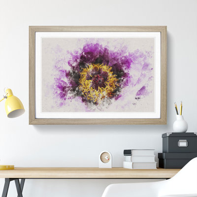 Purple Peony Flower Vol.1 - Single Picture Frame Print on Wood