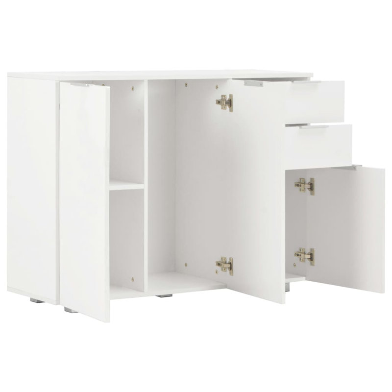 Sideboard High Gloss 107x35x80.5 cm, White