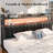 Bed Frame with Smart RGB LED and Side Sensor Lights, Large Drawers, Headboard with Charging Station-101093326