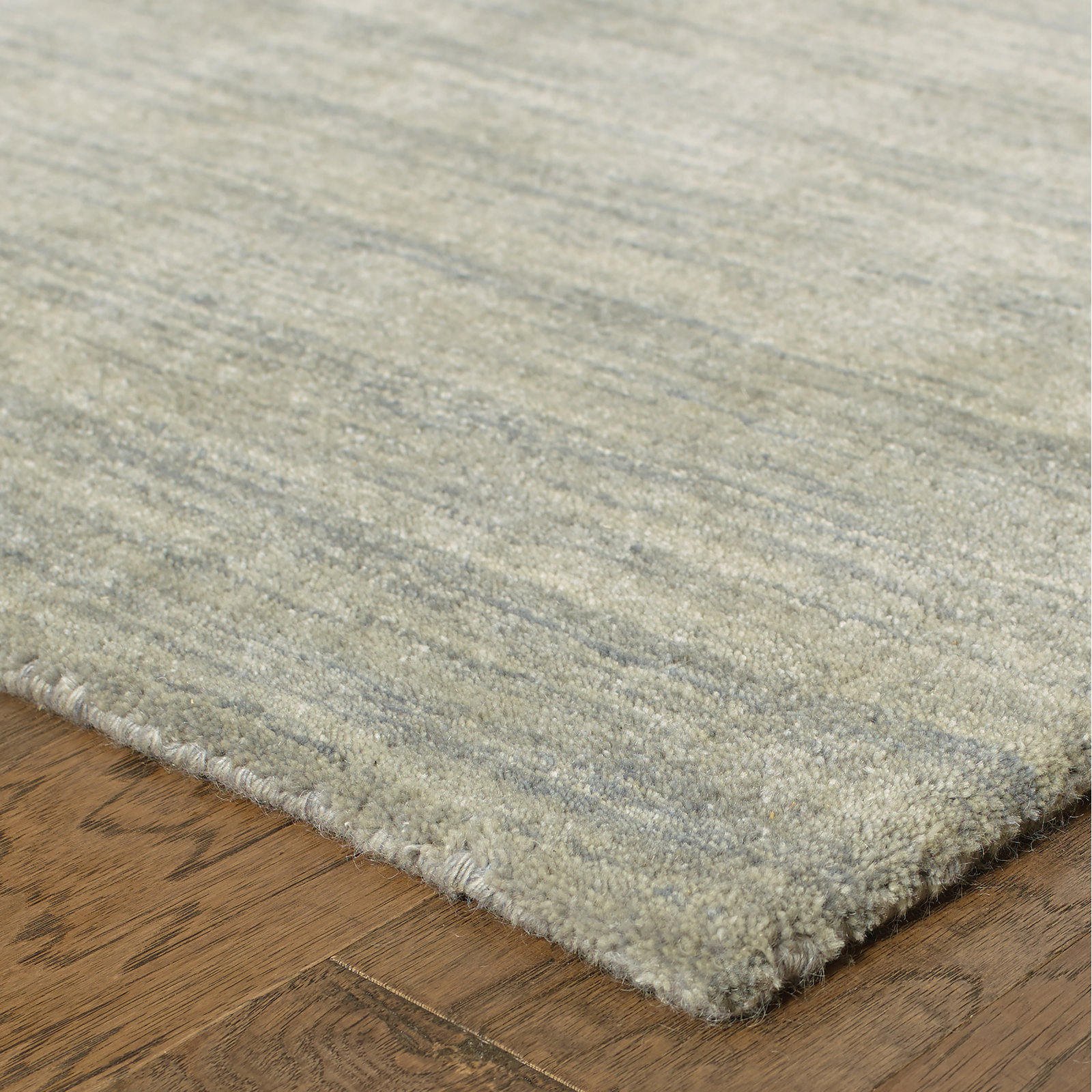 Nala Gray Hand-Tufted Wool Rug, Runner 2'6" x 8'