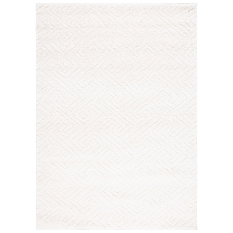 Tapis de couleur unie à poils longs Tahoe Performance, Rond 6 pi 7 po
