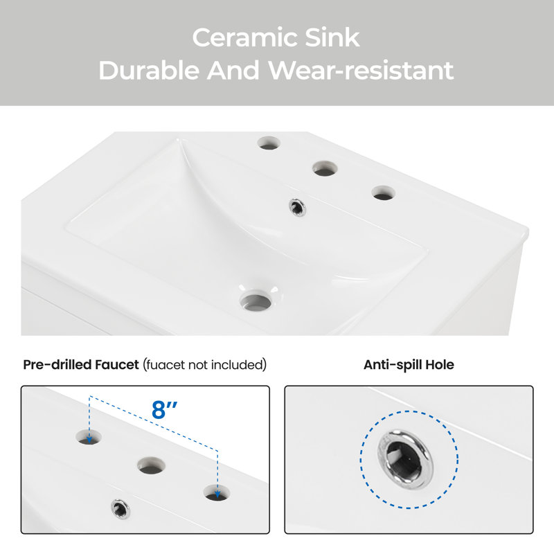 Ensemble de meuble-lavabo simple 24 po Markies