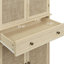Armoire à 4 portes avec 1 tiroir, 4 tablettes intérieures réglables, armoire de rangement