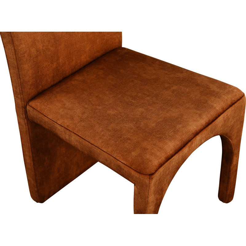 Chaise d'appoint en velours Car Pathia, Velours cognac