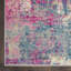 Tapis abstrait rose / bleu / orange / ivoire Abbate