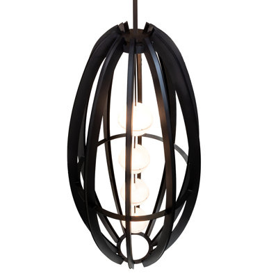 Luminaire suspendu géométrique unique à 16 lumières