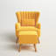 Kiro Upholstered Wingback Chair with Footstool-38292152
