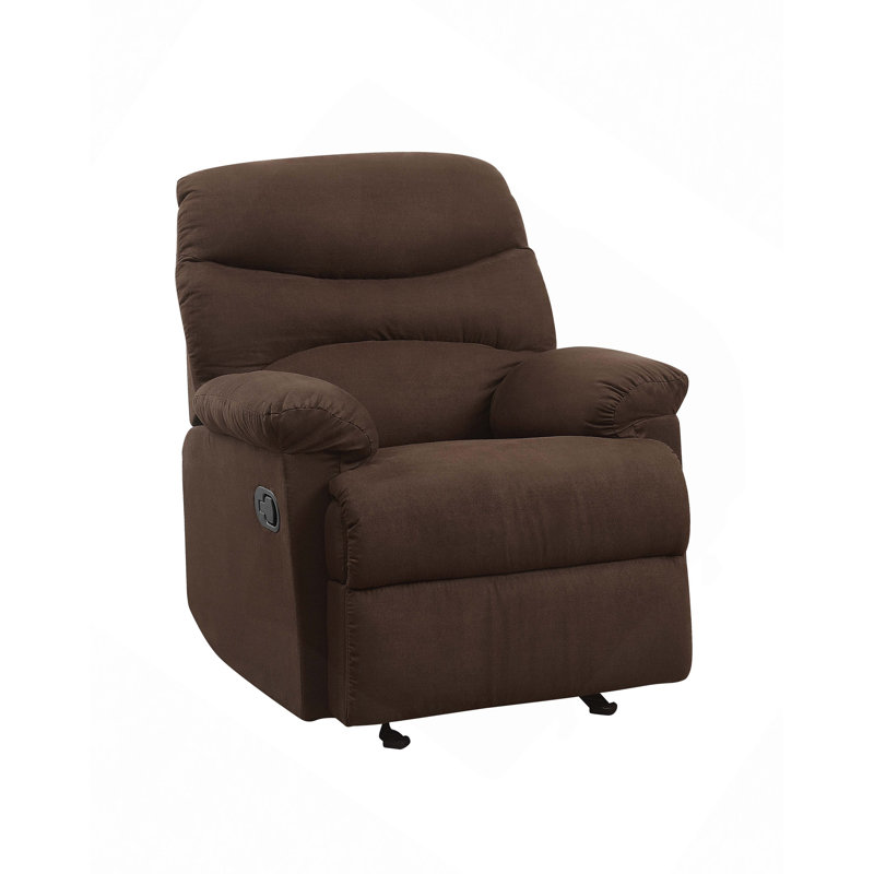 Fauteuil inclinable oscillant avec accoudoirs coussinés, Chocolat