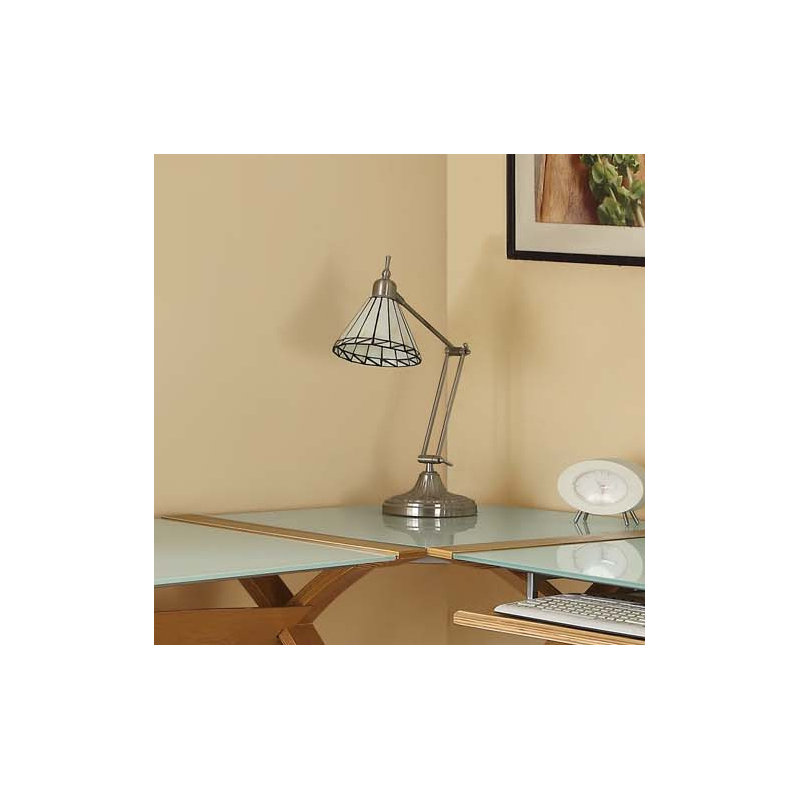 Sunterra Corner Desk Connector in White Glass