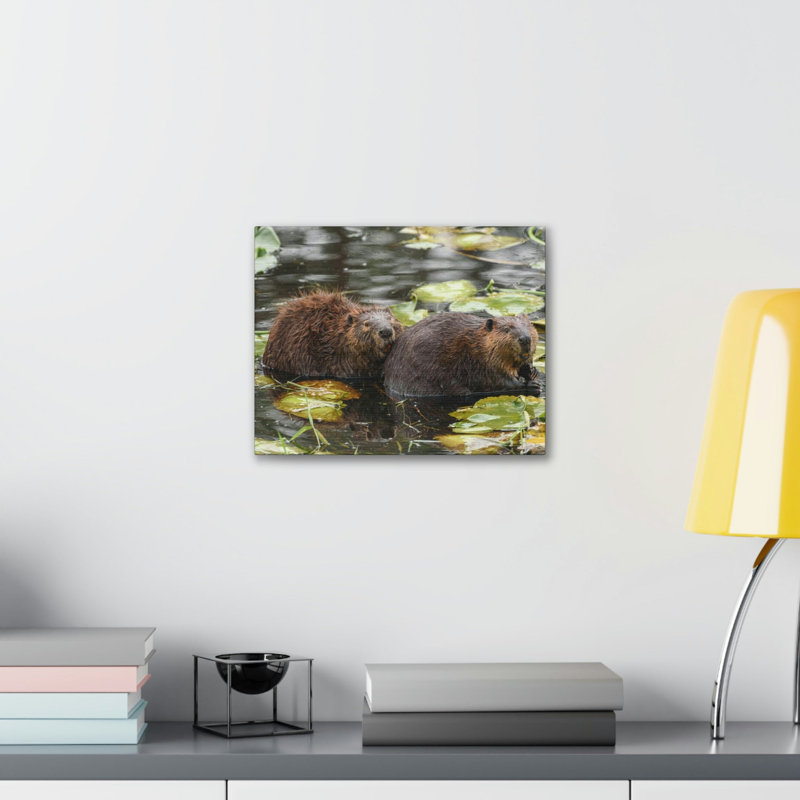 «Beaver Couple Beaver Troop Print», art mural, H 12 po x l 18 po