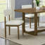 Ensemble de salle à manger 5 pièces, table à manger à tréteaux et 4 chaises élégantes