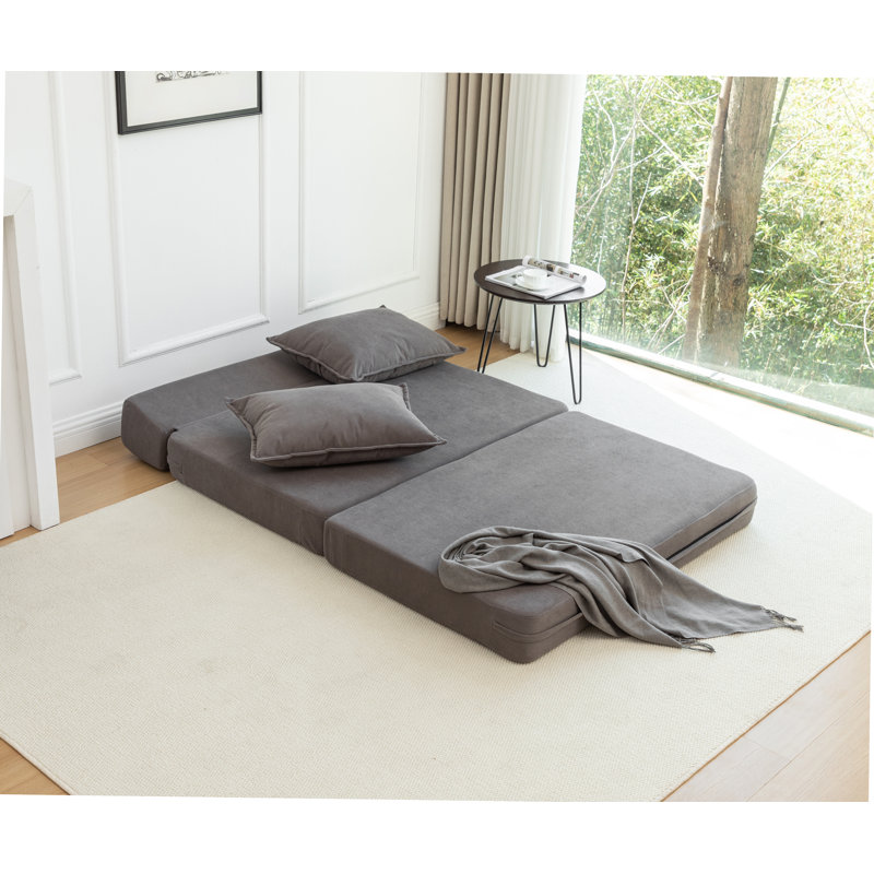 Canapé-lit pliable avec coussin et dossier, idéal pour le salon, le dortoir, la chambre d'amis et le bureau personnel