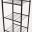 Clothes Rail With Double Hanging & Shelves Black Metal Garment Rack Heavy Duty