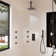 3 Functions 12 Inch Ceiling Mounted Thermostatic Shower System with 6 Body Jets