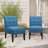 Morden Armless Accent Slipper Chair Set Of 2, With Pin Decor-11710864