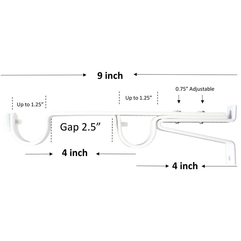 Support de fixation 2 "Philips, Blanc lustré