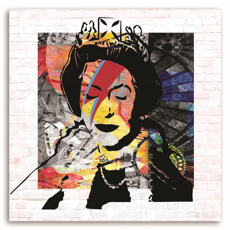 Leinwandbild Banksy Queen Of England