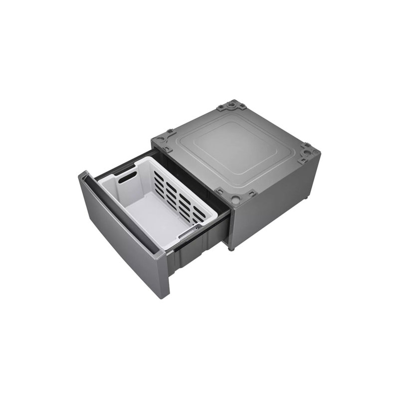 Tiroir de rangement à piédestal pour laveuse et sécheuse à chargement frontal avec panier LG, Graphite Steel