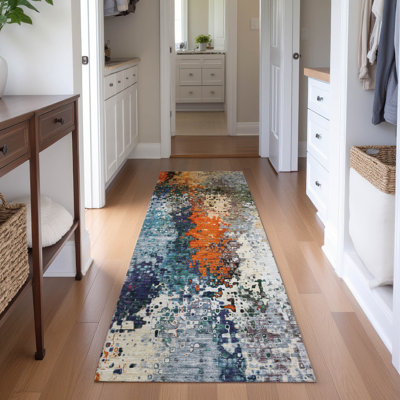 Tapis abstrait lavable à la machine de qualité supérieure Mayfield AMF2242
