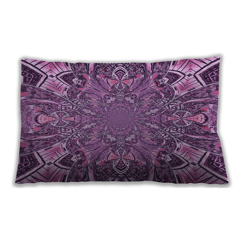 Patterned 127Throw Pillow, Microsuede, Purple