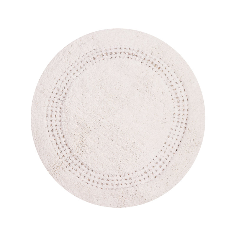Tapis pour salle de bain 100% coton Home Weavers Classy, Blanc