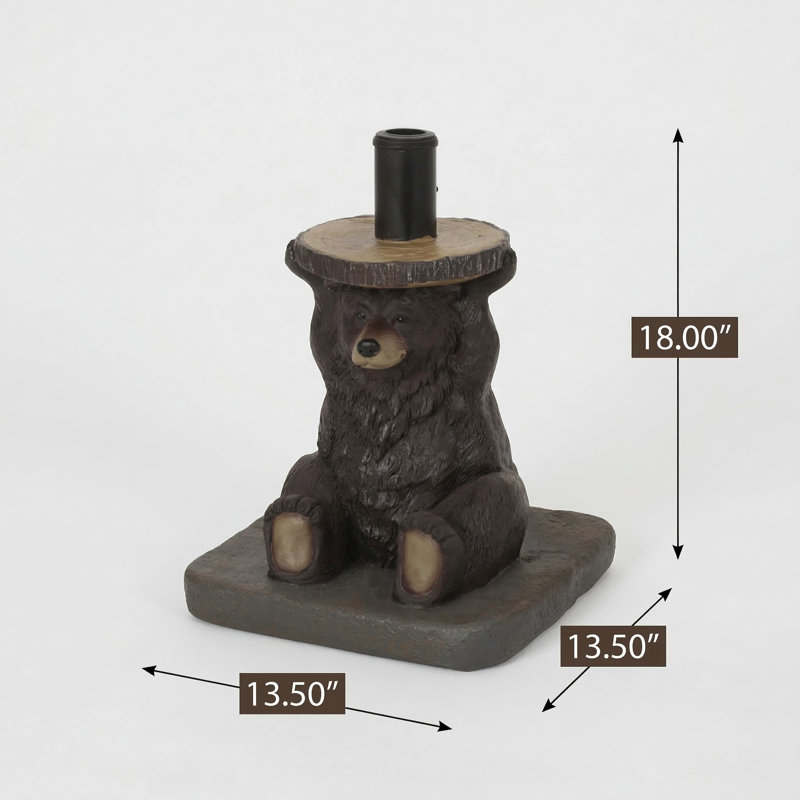 Umbrella Holder Base with Bear Design