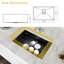 Cuve simple en acier inoxydable noir de calibre 18 de 9 pouces de profondeur L 28 po x l 18 po