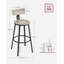 Shakir Counter Stool,Set of 4 Industrial Bar Stool Kitchen Bar Chairs with Backrest, Steel Frame-897169901