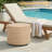 19.7"W Outdoor Round Ottoman