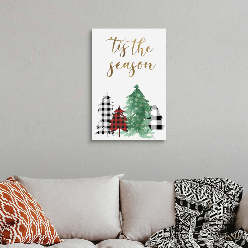 Christmas Time - reproduction d'art textuel sur toile, Toile tendue, H 30 po x l 20 po x P 1,25 po