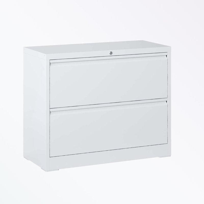 Classeur de rangement de 35,43 po Melvena, Blanc