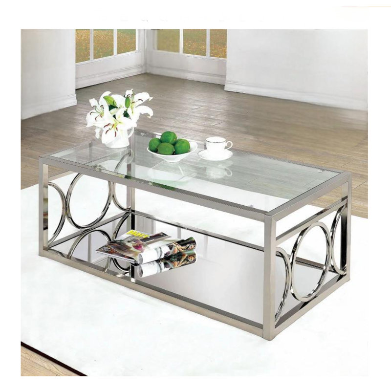 Contemporary Coffee Table,Chrome
