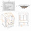 Meuble-lavabo moderne autoportant 24 po avec lavabo en céramique et rangement intelligent-424731466
