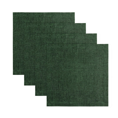 100% Pure Linen Square Placemats - Athena