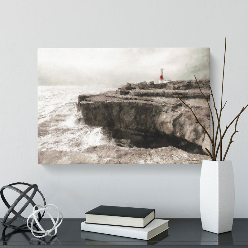 Portland Bill Lighthouse In Dorset - Wrapped Canvas, 35cm H x 50cm W x 3cm D