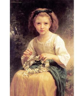 « child tresséing a couronne » par bouguereau, impression