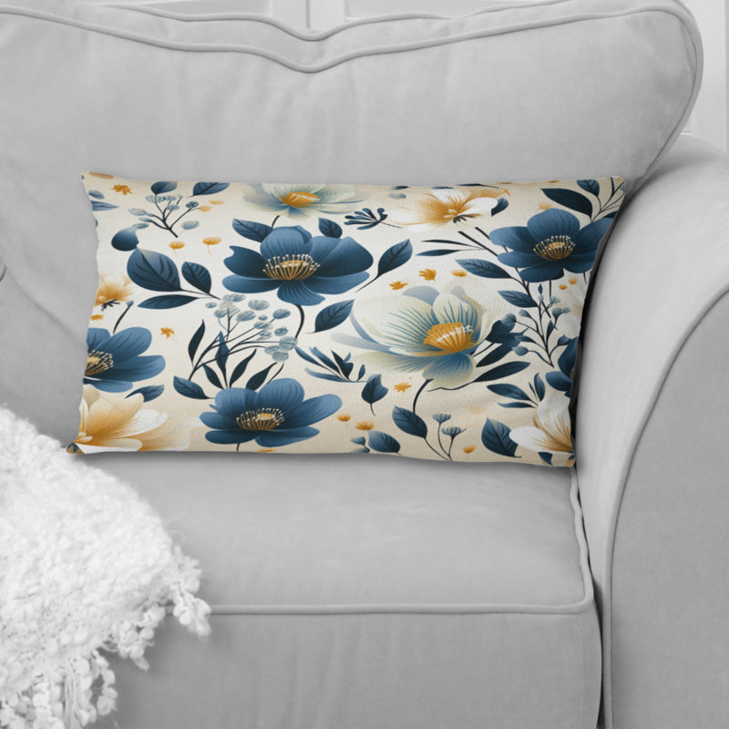 Fleurs gracieuses antiques I - coussin à imprimé floral
