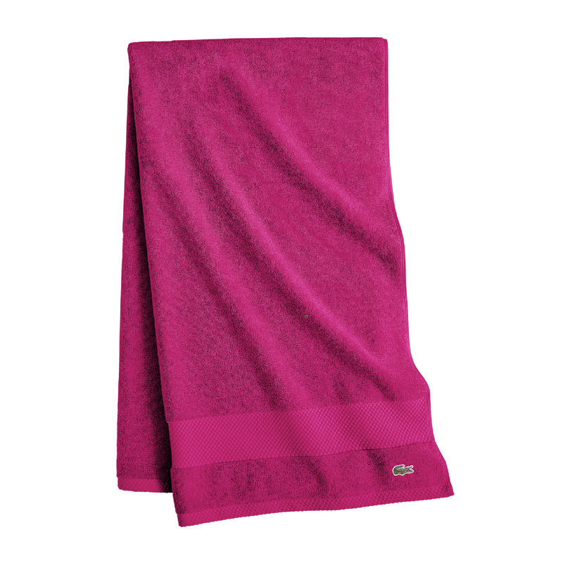 Serviette de bain en coton Lacost Heritage 30X54, 100% coton Supima, antimicrobien Micro-Fresh®, Magenta