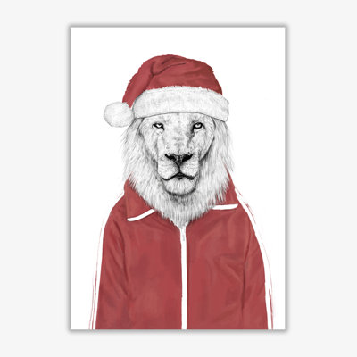 Santa Lion by Mercedes Lopes Charro - Print