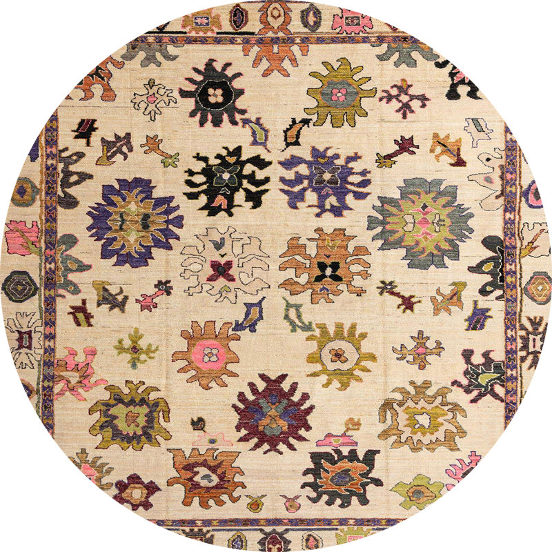 Abstract Indoor Rug, Round 3'