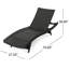 Chaise longue Pe - gris, 81 po Profondeur de l'emballage, protection imperméable, housse 100%, sans assemblage