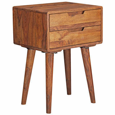 Daxton 47cm W Solid Wood Bedside Table