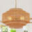 Hand-Woven Rattan Chandelier Boho Vintage Light Fixture With Adjustable Chain For Dining Room Bedroom Kitchen Island Entryway-956522023-956522022
