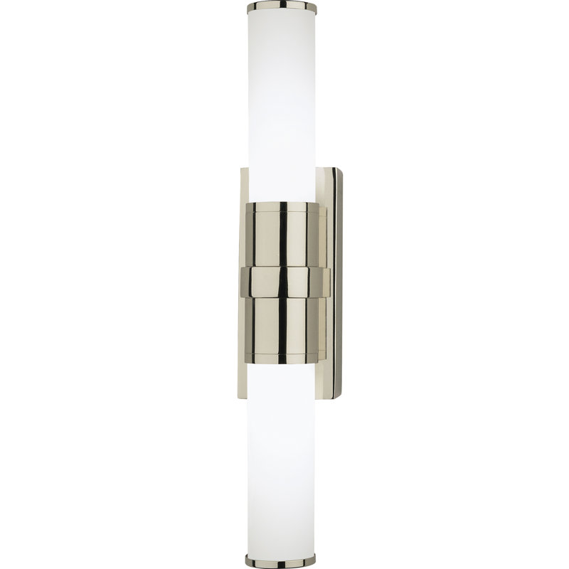 Plafonnier encastré 2 lumières DEL Roderick, Nickel poli