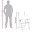 Chaise de jardin pliante en bois massif d'acacia