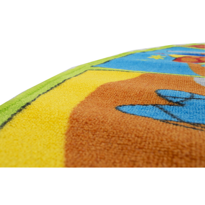 Tapis bleu / orange / rouge Abarca, Rectangle 7 pi 3 po x 10 pi 2 po
